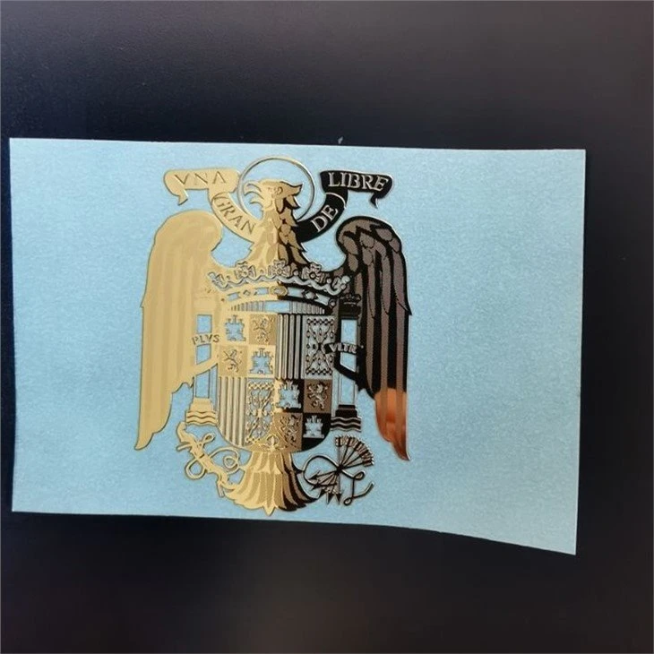 electroform gold metal nickel sticker