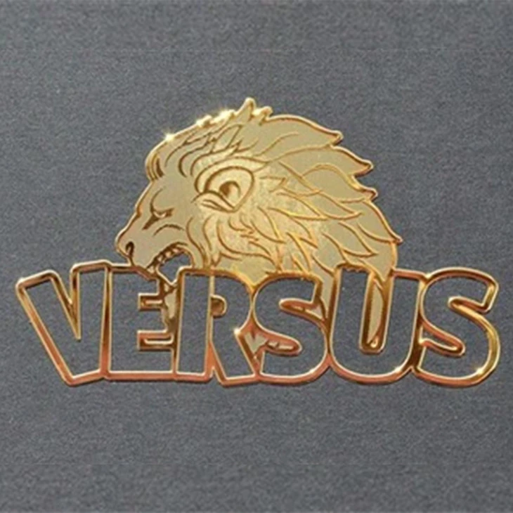 Gold Nickel 3d Logo Metal Sticker